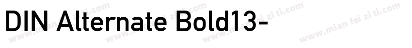 DIN Alternate Bold13字体转换